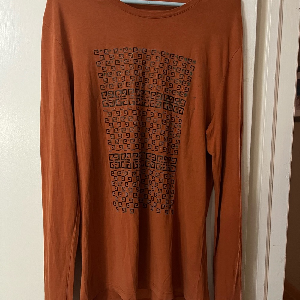 Givenchy Paris long sleeve orange t shirt size large womens - Picture 10 of 13